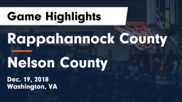 Rappahannock County  vs Nelson County  Game Highlights - Dec. 19, 2018