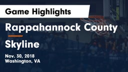 Rappahannock County  vs Skyline  Game Highlights - Nov. 30, 2018