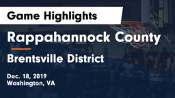 Rappahannock County  vs Brentsville District  Game Highlights - Dec. 18, 2019