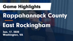 Rappahannock County  vs East Rockingham  Game Highlights - Jan. 17, 2020