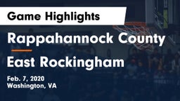 Rappahannock County  vs East Rockingham  Game Highlights - Feb. 7, 2020