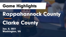 Rappahannock County  vs Clarke County  Game Highlights - Jan. 8, 2021