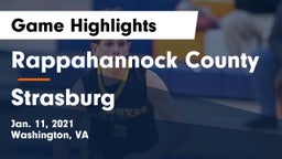 Rappahannock County  vs Strasburg  Game Highlights - Jan. 11, 2021
