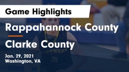 Rappahannock County  vs Clarke County  Game Highlights - Jan. 29, 2021