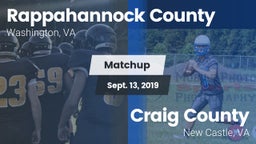 Matchup: Rappahannock County  vs. Craig County  2019