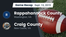 Recap: Rappahannock County  vs. Craig County  2019