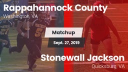 Matchup: Rappahannock County  vs. Stonewall Jackson  2019