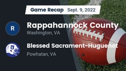 Recap: Rappahannock County  vs. Blessed Sacrament-Huguenot  2022