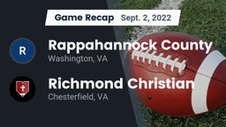 Recap: Rappahannock County  vs. Richmond Christian  2022