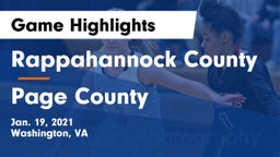 Rappahannock County  vs Page County  Game Highlights - Jan. 19, 2021