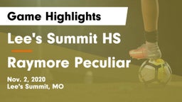 Lee's Summit HS vs Raymore Peculiar  Game Highlights - Nov. 2, 2020