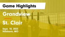 Grandview  vs St. Clair  Game Highlights - Sept. 18, 2023