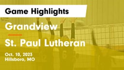 Grandview  vs St. Paul Lutheran  Game Highlights - Oct. 10, 2023