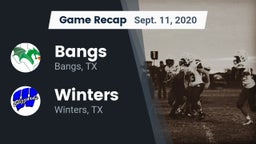 Recap: Bangs  vs. Winters  2020