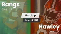 Matchup: Bangs  vs. Hawley  2020