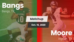 Matchup: Bangs  vs. Moore  2020