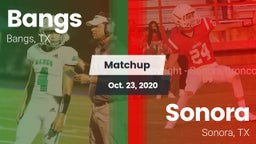 Matchup: Bangs  vs. Sonora  2020