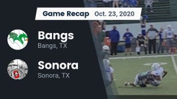 Recap: Bangs  vs. Sonora  2020