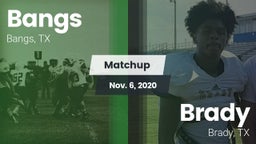 Matchup: Bangs  vs. Brady  2020