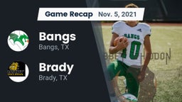 Recap: Bangs  vs. Brady  2021