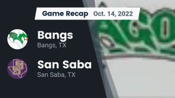 Recap: Bangs  vs. San Saba  2022