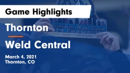 Thornton  vs Weld Central  Game Highlights - March 4, 2021