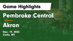 Pembroke Central  vs Akron  Game Highlights - Dec. 19, 2023