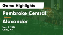 Pembroke Central  vs Alexander  Game Highlights - Jan. 5, 2024