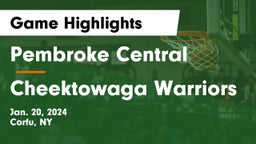 Pembroke Central  vs Cheektowaga Warriors Game Highlights - Jan. 20, 2024