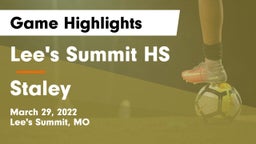 Lee's Summit HS vs Staley  Game Highlights - March 29, 2022