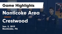 Nanticoke Area  vs Crestwood  Game Highlights - Jan. 5, 2019