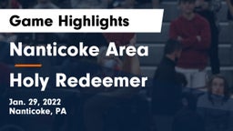 Nanticoke Area  vs Holy Redeemer  Game Highlights - Jan. 29, 2022