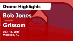 Bob Jones  vs Grissom  Game Highlights - Dec. 13, 2019