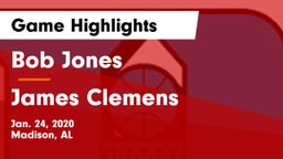 Bob Jones  vs James Clemens  Game Highlights - Jan. 24, 2020