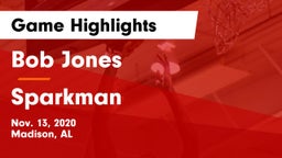 Bob Jones  vs Sparkman  Game Highlights - Nov. 13, 2020