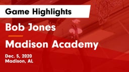 Bob Jones  vs Madison Academy  Game Highlights - Dec. 5, 2020