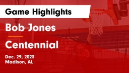 Bob Jones  vs Centennial  Game Highlights - Dec. 29, 2023