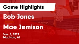 Bob Jones  vs Mae Jemison  Game Highlights - Jan. 5, 2024