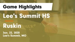 Lee's Summit HS vs Ruskin  Game Highlights - Jan. 22, 2020