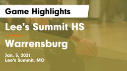 Lee's Summit HS vs Warrensburg  Game Highlights - Jan. 5, 2021