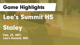Lee's Summit HS vs Staley  Game Highlights - Feb. 23, 2021