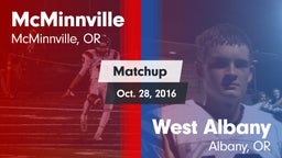 Matchup: McMinnville High vs. West Albany  2016