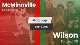 Matchup: McMinnville High vs. Wilson  2017