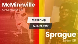 Matchup: McMinnville High vs. Sprague  2017