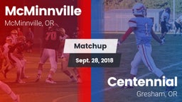 Matchup: McMinnville High vs. Centennial  2018