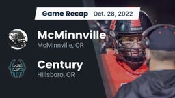 Recap: McMinnville  vs. Century  2022