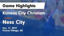 Kansas City Christian  vs Ness City  Game Highlights - Jan. 17, 2019