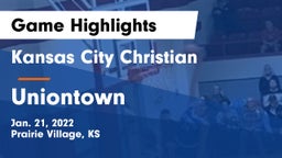 Kansas City Christian  vs Uniontown Game Highlights - Jan. 21, 2022