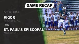 Recap: Vigor  vs. St. Paul's Episcopal  2016