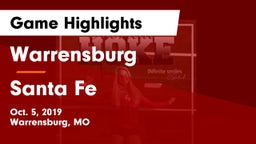 Warrensburg  vs Santa Fe  Game Highlights - Oct. 5, 2019